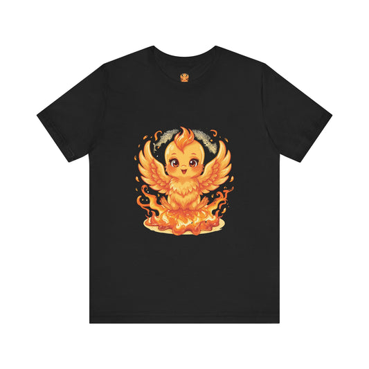 Niedlicher Baby-Phönix in leuchtendem Orange