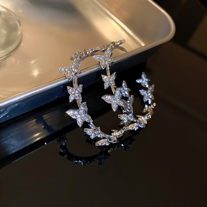 Creolen in Schmetterlingsform aus Sterlingsilber