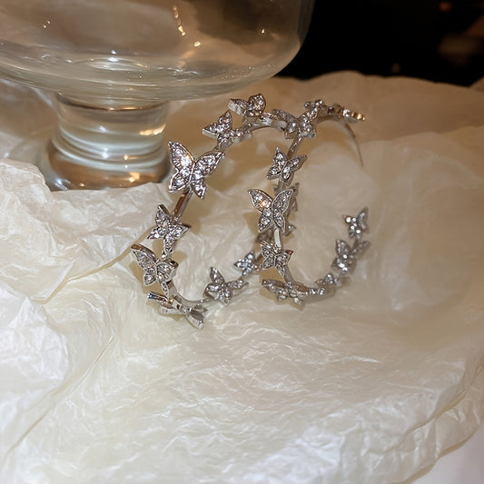 Creolen in Schmetterlingsform aus Sterlingsilber