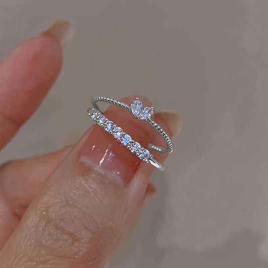 Offener Herzring – 2-teiliges Set mit individuellem Design