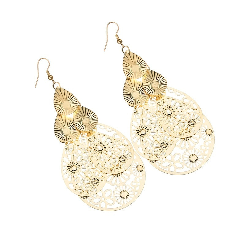 Vintage-Lange Ohrringe mit Wasserfall-Design