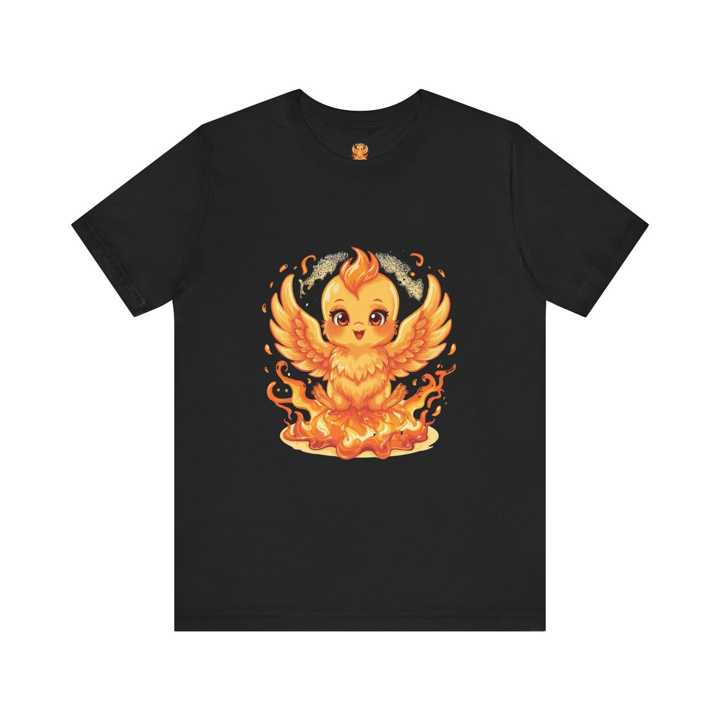 Niedlicher Baby-Phönix in leuchtendem Orange