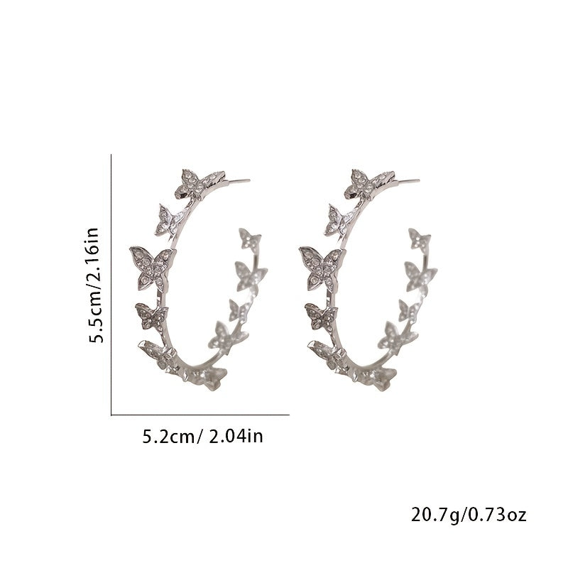 Creolen in Schmetterlingsform aus Sterlingsilber